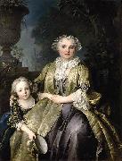 Louis Tocque and Her Daughter oil painting reproduction